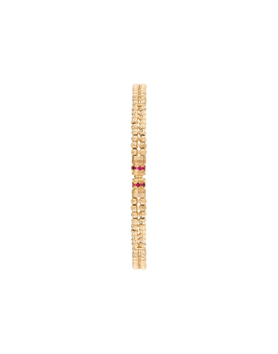 2 ROWS MOON BRACELET IN 18KT GOLD AND RUBIES