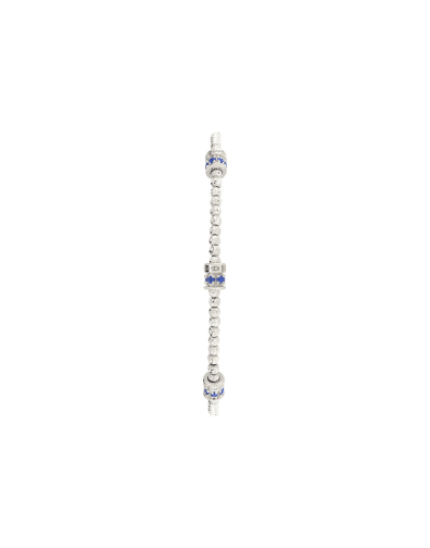 BRACCIALE MOON 3 ELEMENTI IN ORO BIANCO 18KT E ZAFFIRI 