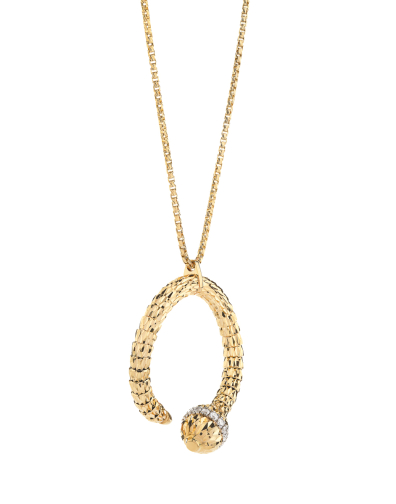 OPHIDIA PENDANT NECKLACE IN 18KT GOLD AND DIAMONDS