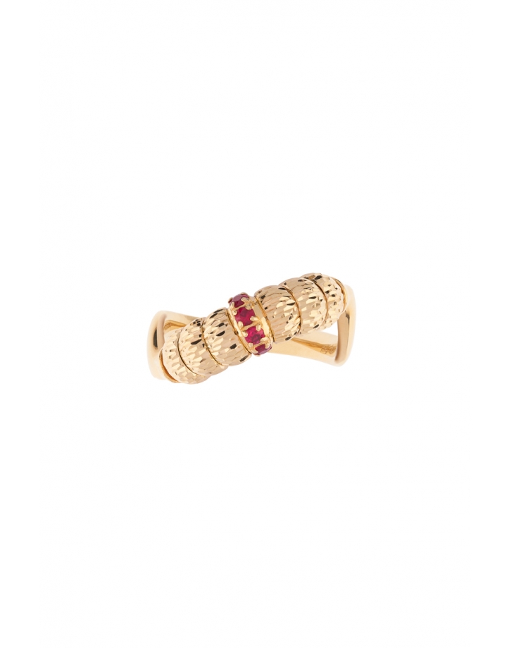 ENIGMA RING IN GOLD WITH RUBIES