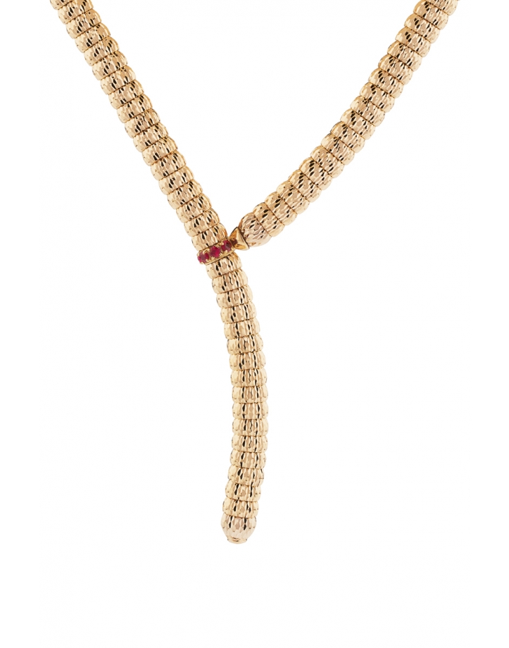 ENIGMA Y NECKLACE IN GOLD WITH RUBIES