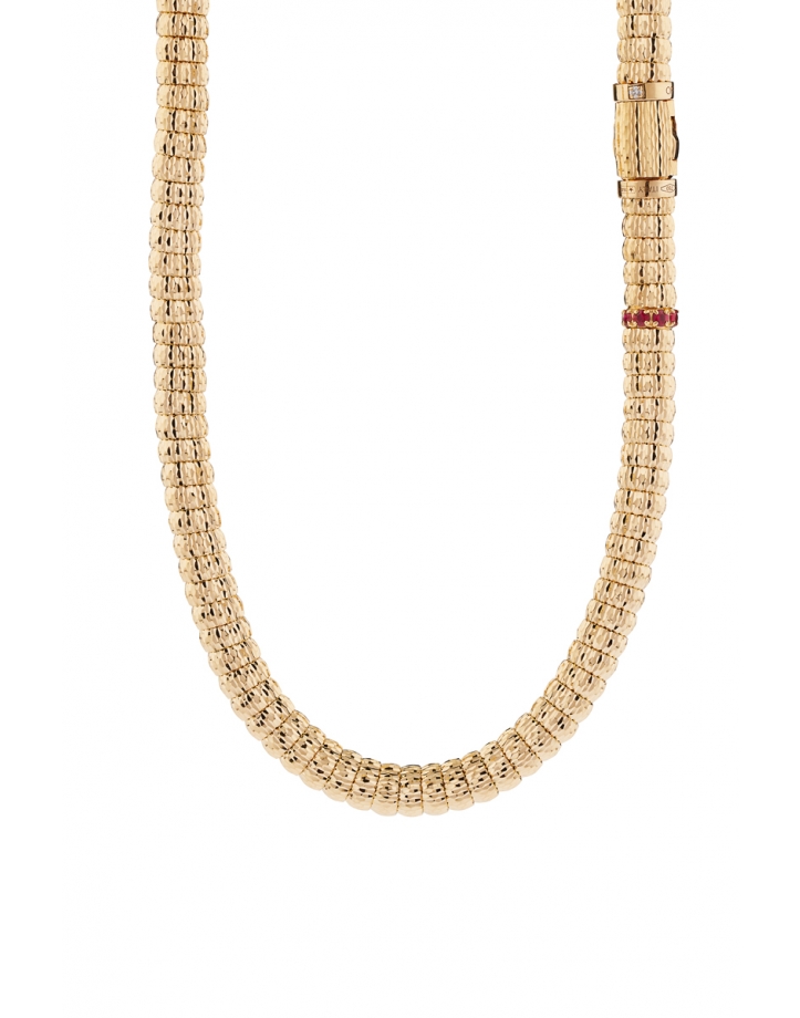 ENIGMA NECKLACE IN GOLD WITH RUBIES