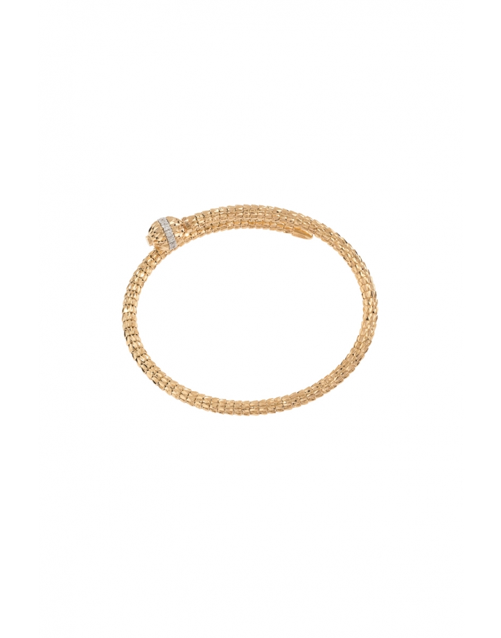 OPHIDIA BANGLE BRACELET IN GOLD WITH DIAMONDS