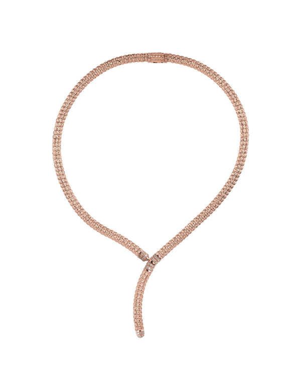 ENIGMA Y NECKLACE IN 18KT ROSE GOLD AND DIAMONDS