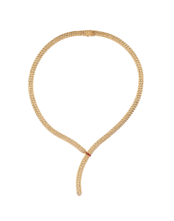 COLLANA ENIGMA Y IN ORO 18KT E RUBINI